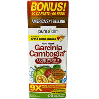 Thumbnail for Pure - Xen 100%  Pure Garcinia + Cambogia Lose Weight with Green Coffee Gluten Free Non Stimulant 120  Veggie Caplets (40 Pcs Lot)