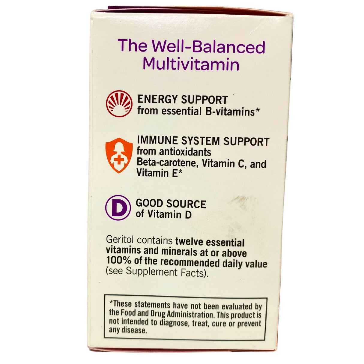 Geritol Multivitamin/Multimineral Supplement Nutrition Support 