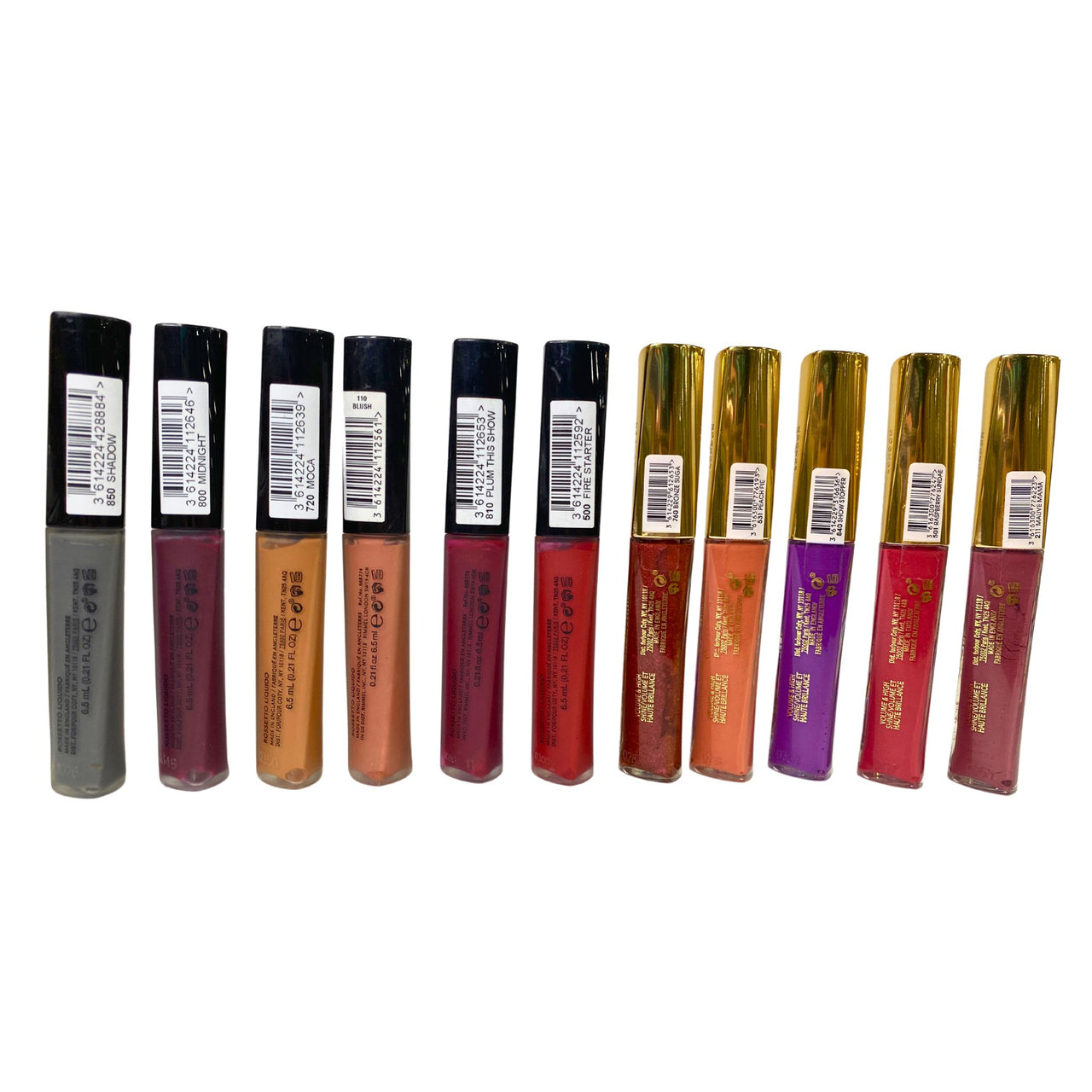 Rimmel Stay Matte Liquid Lip Colour & Stay Plumped Volume & High Shine Assorted Mix