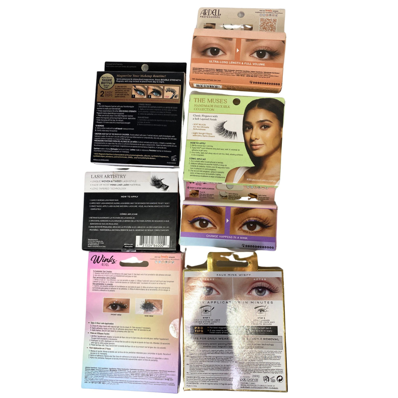 Lashes Assorted Mix Different Styles & Lengths 