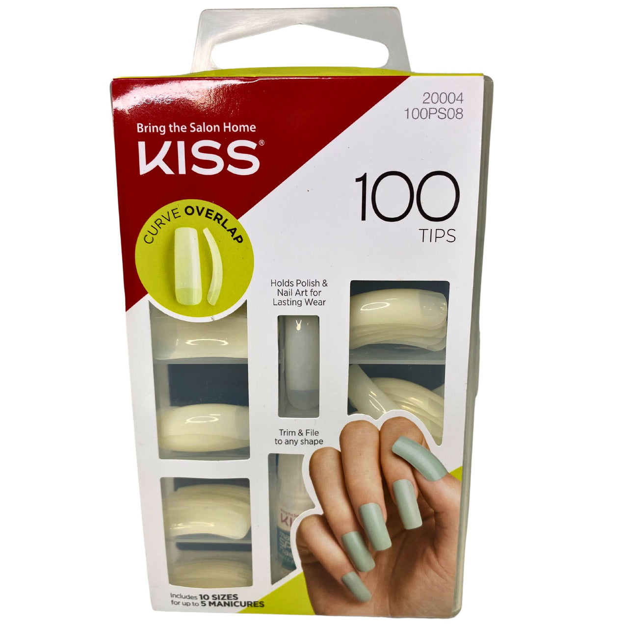 Kiss Bring The Salon Home 100 Tips Includes 10 sizes 