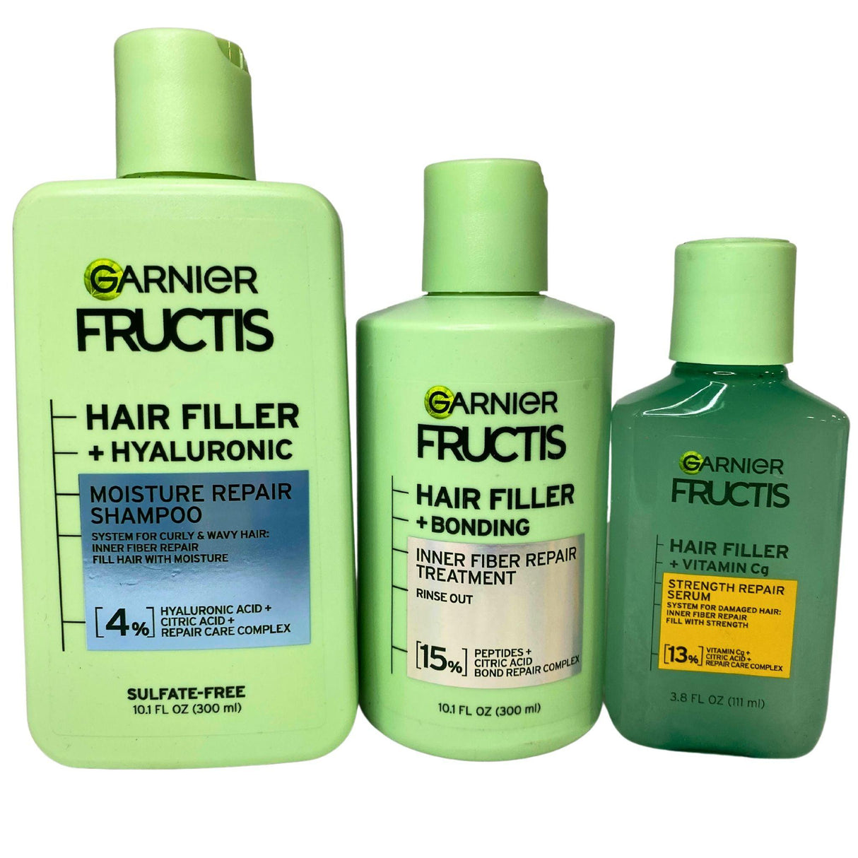 Garnier Fructis Hair Filler Mix includes Shampoo , Serum & Treatment