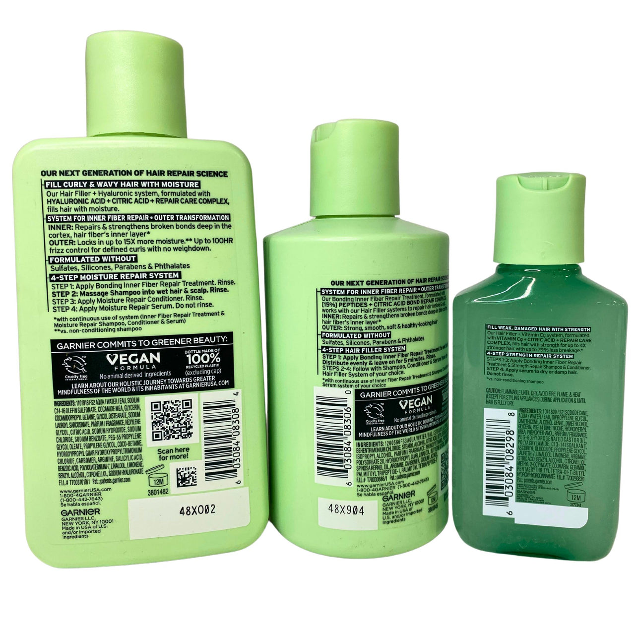 Garnier Fructis Hair Filler Mix includes Shampoo , Serum & Treatment