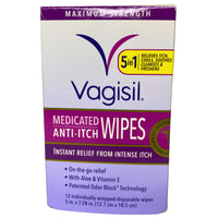 Thumbnail for Vagisil 5 in 1 Medicated Anti-Itch Wipes