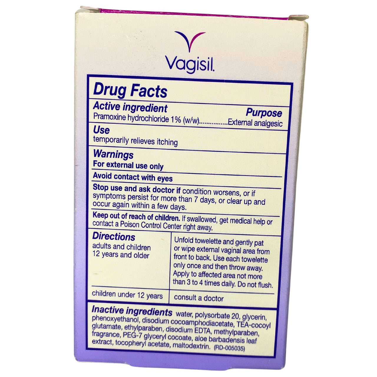 Vagisil 5 in 1 Medicated Anti-Itch Wipes