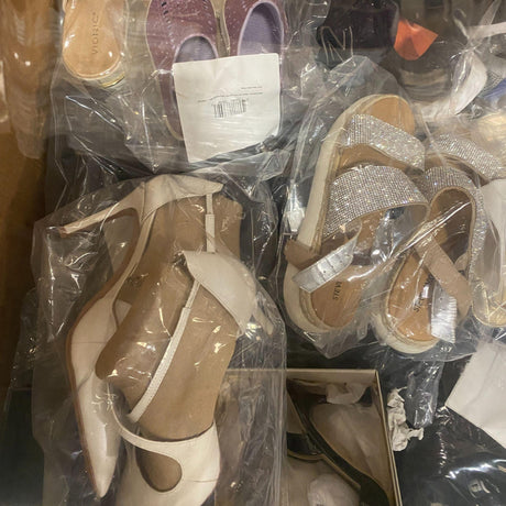 Pallet of Assorted Shoes of Different Brands And Sizes