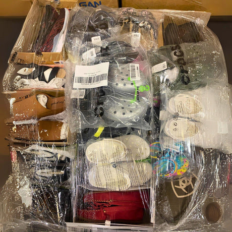 Pallet of Assorted Shoes of Different Brands And Sizes