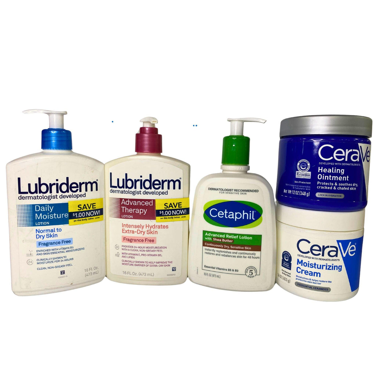 Lubriderm Cerave & Cetaphil Mix