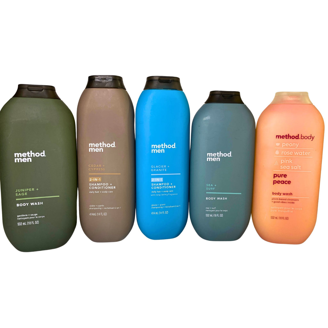 Method Mix includes Body Wash & 2 IN 1 Shampoo & Conditioner