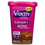 Viactiv Dietary Supplement Calcuim + Bone Strengthening Max Formula Milk Chocolate 650mg Calcium Vitamin D & K 100 Soft Chew (17 Pcs Lot)