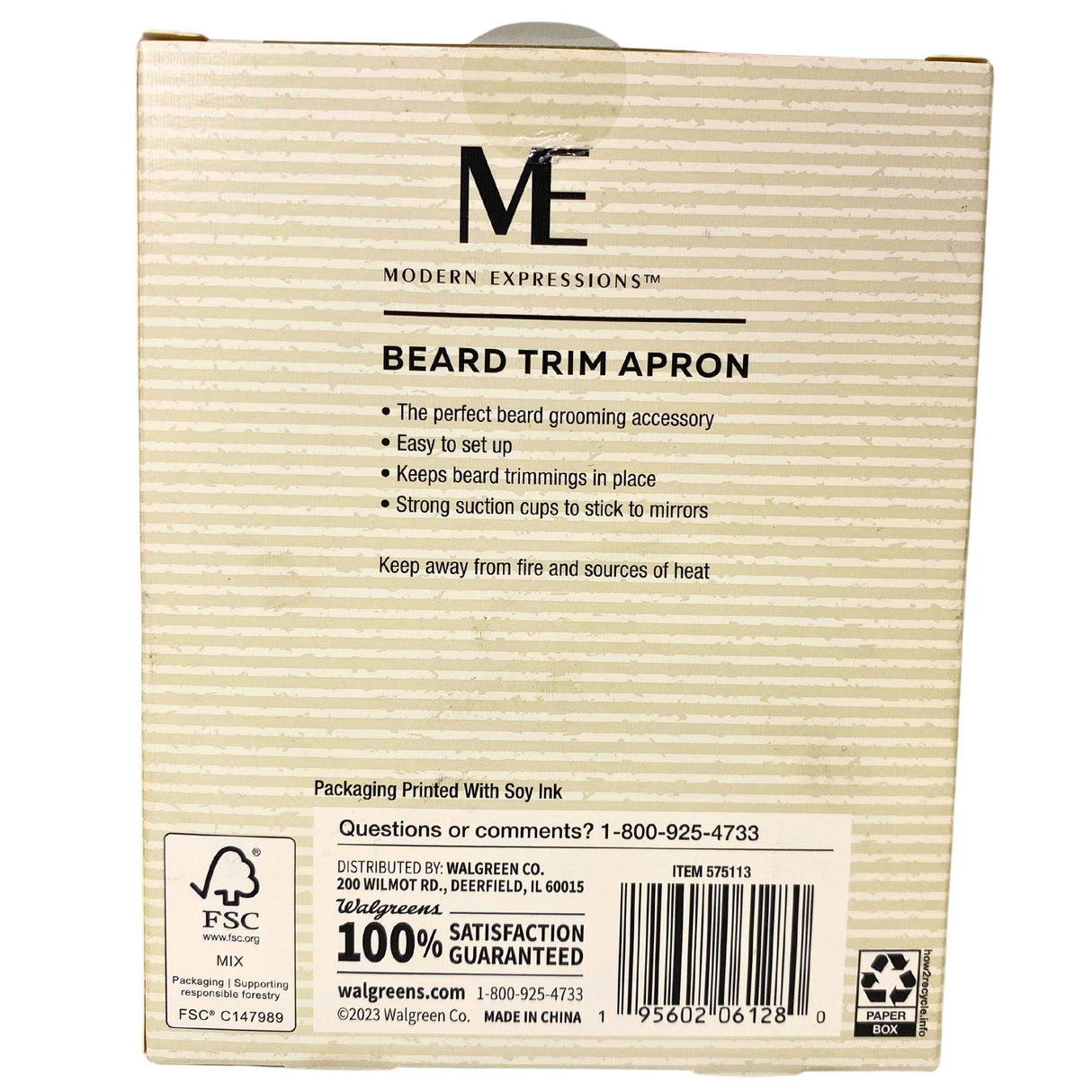 ME Modern Expressions Beard Trim Apron The Perfect Beard Grooming