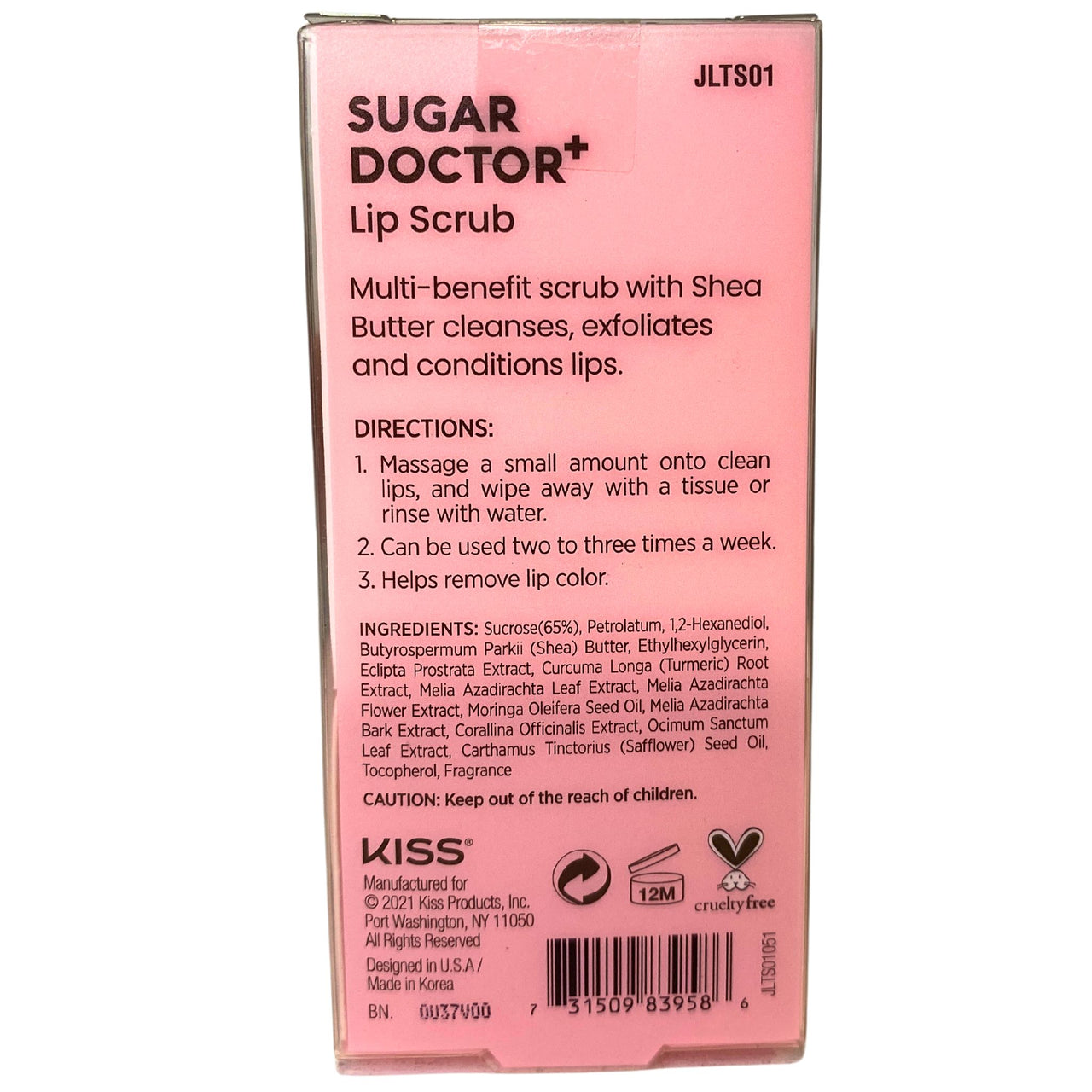 Joah Sugar Doctor + Lip Scrub enriched with Shea Butter 0.35OZ Peach Scent