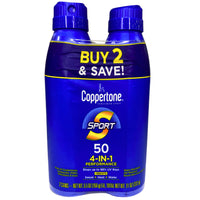 Thumbnail for Coppertone Sunscreen Spray Sport 50 4-IN-1 Performance 11OZ total TWIN PACK