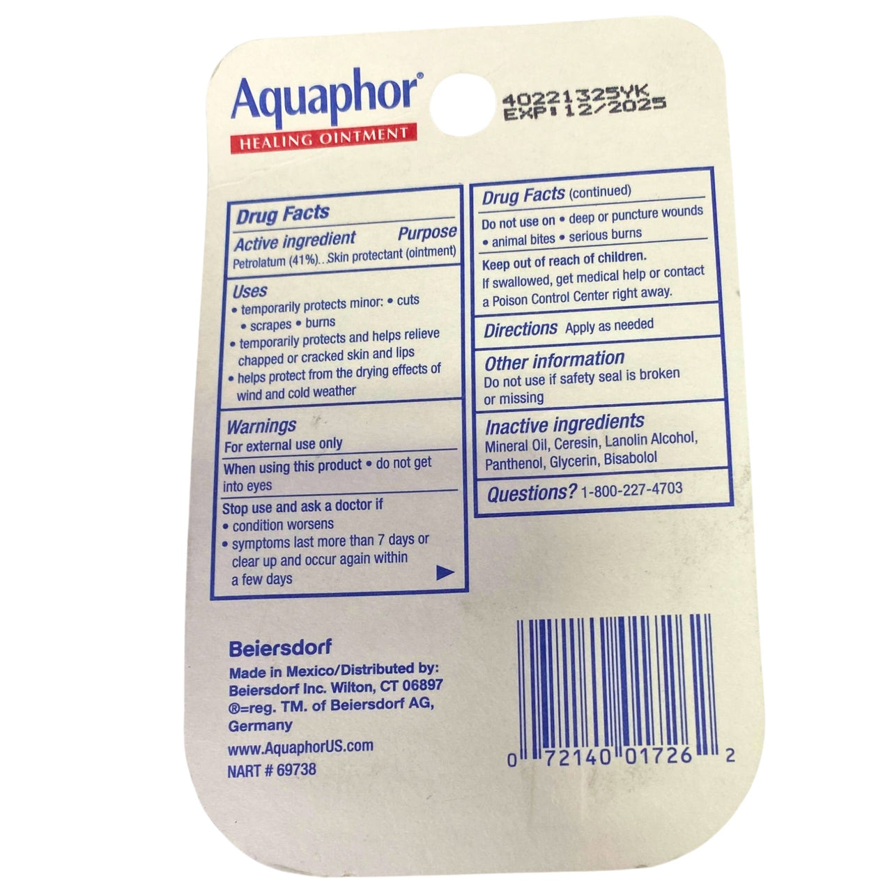 Aquaphor Healing Ointment Advanced Therapy Skin Protectant