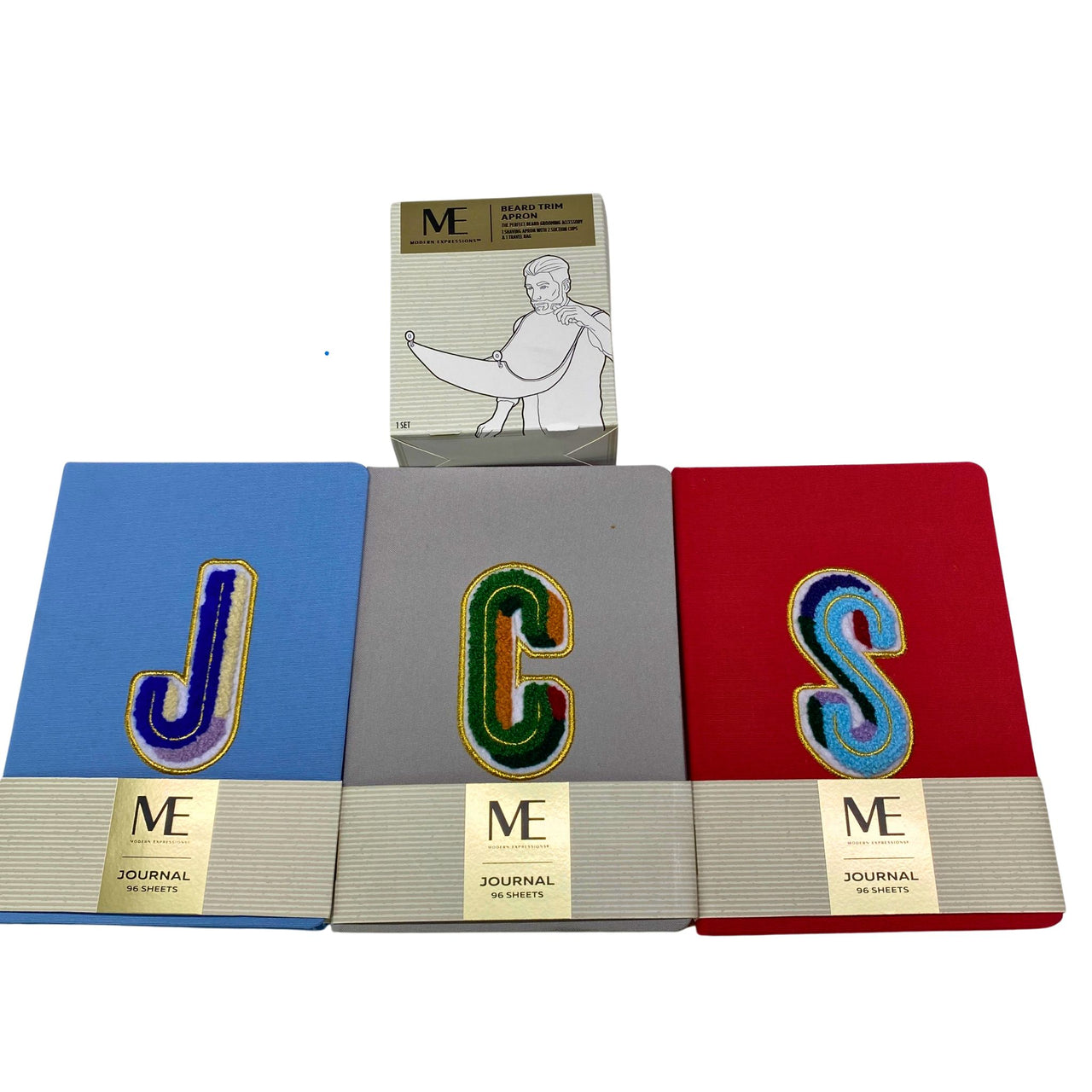 Modern Expressions Journal Monogram 96 Sheets and Beard Trim Apron