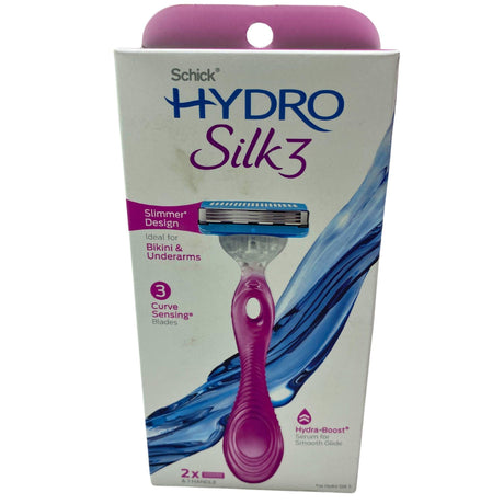 Schick Hydro Silk3 2x Cartridges & 1 Handle 