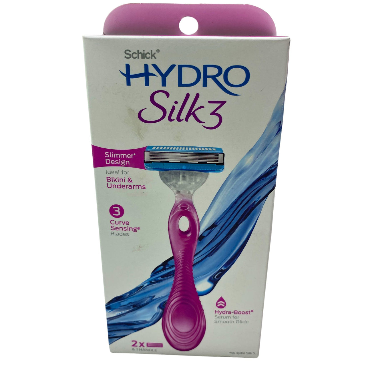 Schick Hydro Silk3 2x Cartridges & 1 Handle 