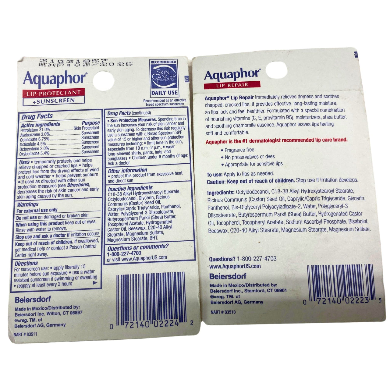 Aquaphor Lip Repair & Lip Protectant