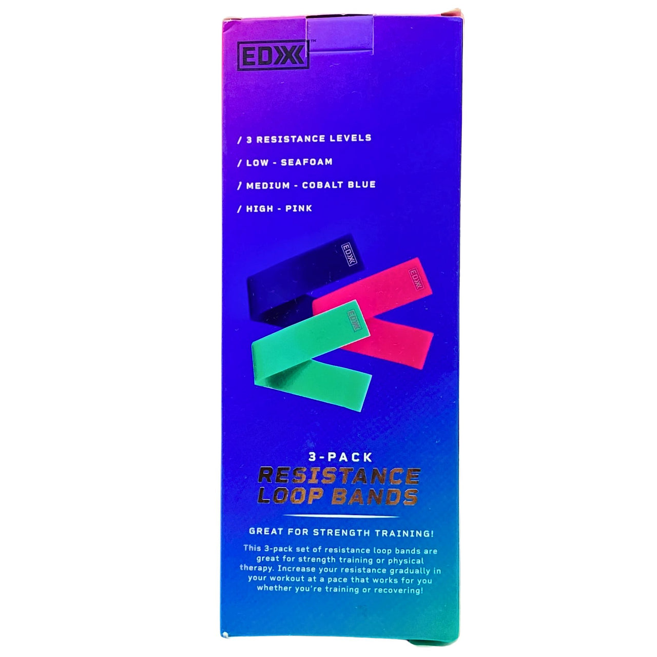 EDX 3-Pack Resistance Loop Bands Three Levels Low,Medium and High