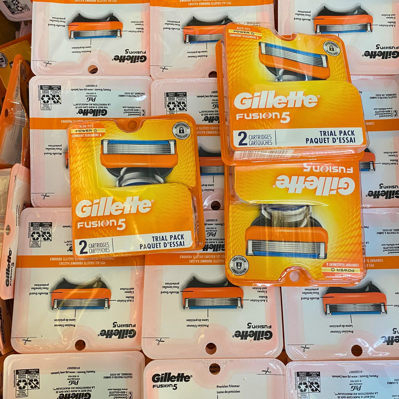 Gillette 2-Count Fusion5 Razor Blades Refill Pack, Trial Pack Anti-Friction Blades