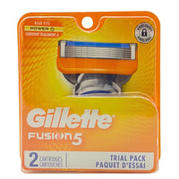 Thumbnail for Gillette 2-Count Fusion5 Razor Blades Refill Pack, Trial Pack Anti-Friction Blades