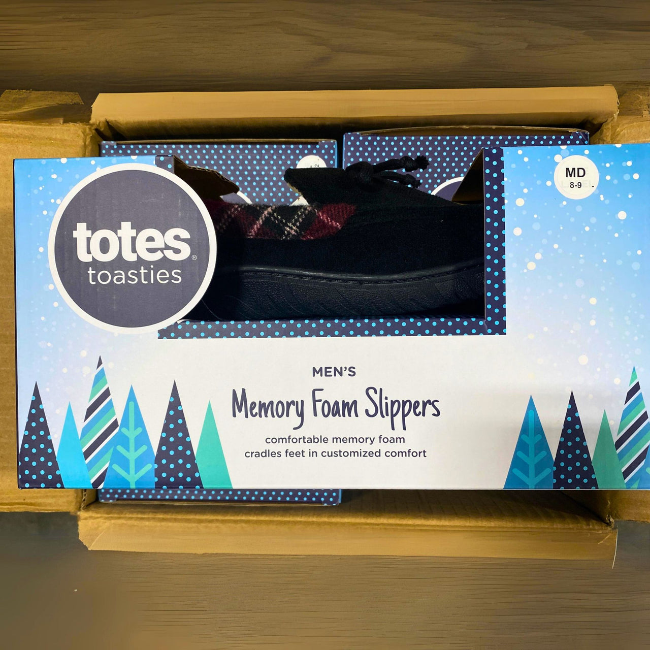 Totes Toasties Men's Memory Foam Slippers 