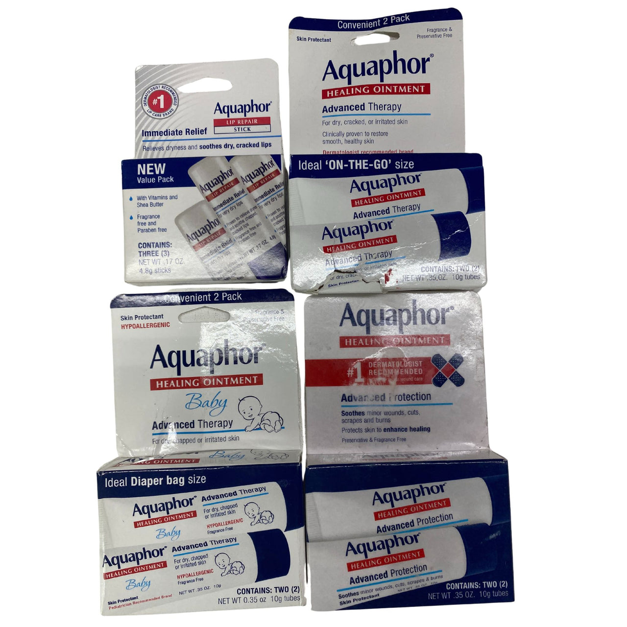 Aquaphor Lip Repair Stick Immediate Relief Assorted Mix 