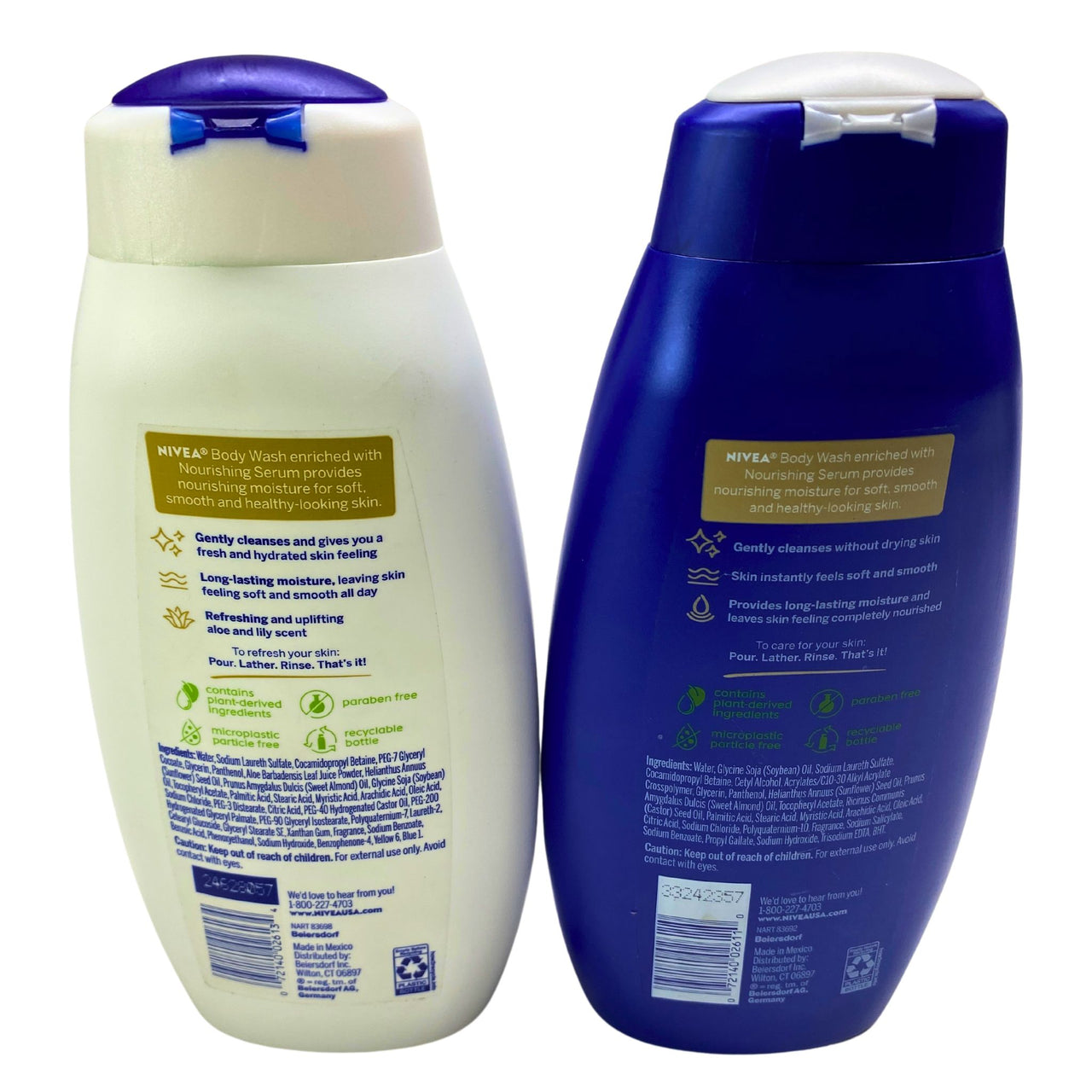 Nivea Nourishing Body Wash & Nivea Refreshing Body Wash 