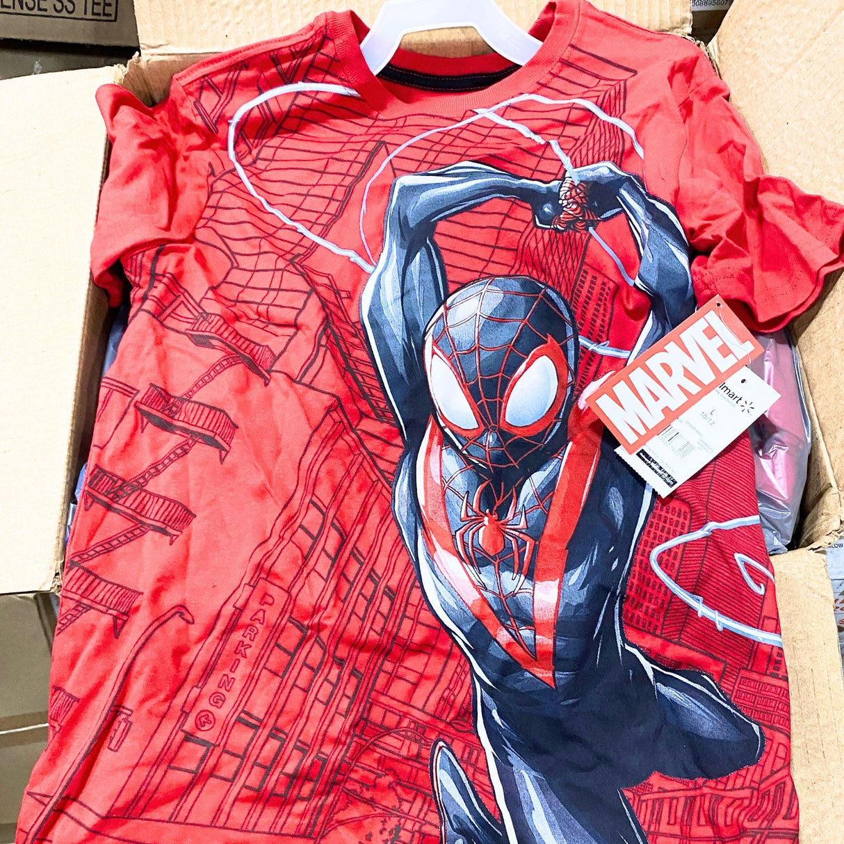 Marvel Spider-Man Boys Shirt Size L(10/12) ( 48 Pcs Lot )