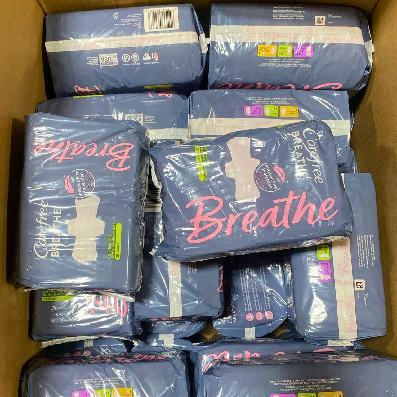 Carefree Breathe 28 Super Pads 