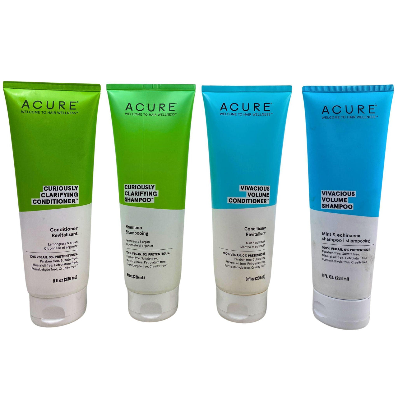 Acure Welcome to Hair Wellness Assorted Mix of Shampoo & Conditioner 8OZ (50 Pcs Lot) - Discount Wholesalers Inc