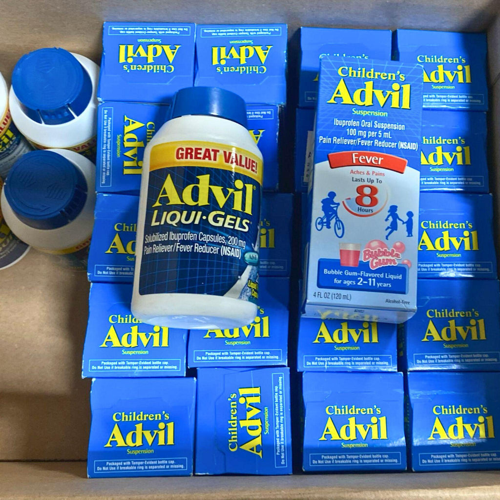 Advil Mix ( Includes Children's Advil, & Advil Liquid Gels ) (25 Pcs Lot) - Discount Wholesalers Inc