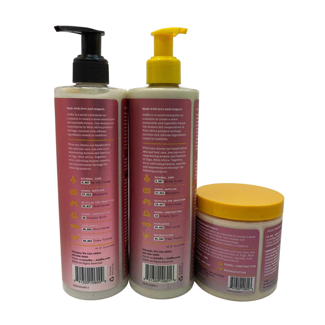 Alaffia Beautiful Curls Define Shampoo and Conditioner Set (50 Pcs Box) - Discount Wholesalers Inc