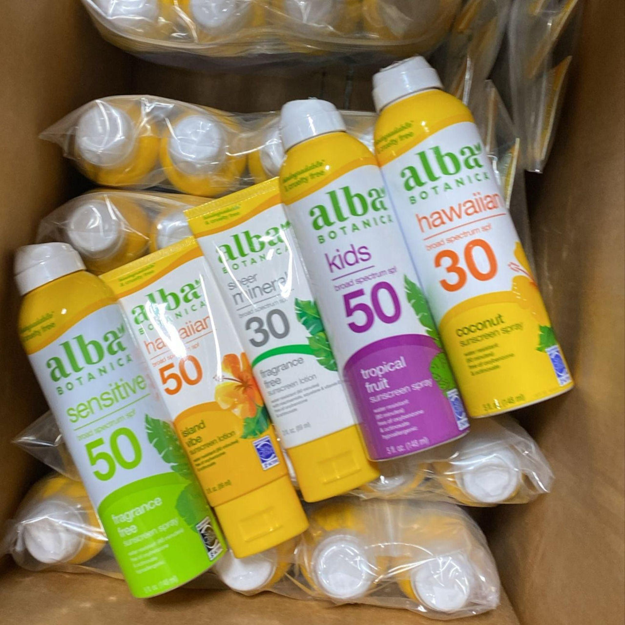 Alba Botanica Assorted Sunscreen (50 Pcs Lot) - Discount Wholesalers Inc