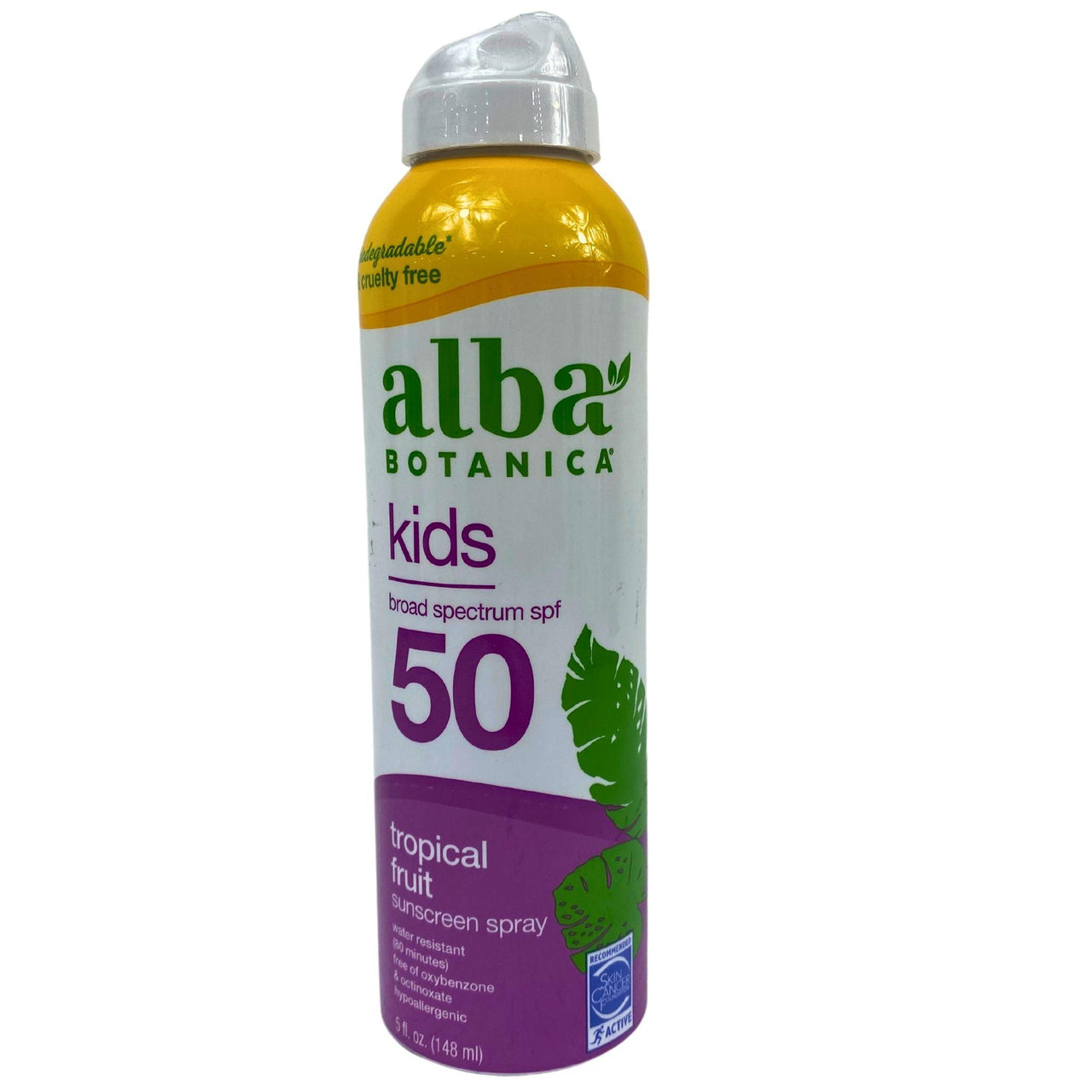 Alba Botanica Kids Broad Spectrum SPF 50 Tropical Fruit Sunscreen Spray 5OZ (50 Pcs Lot) - Discount Wholesalers Inc