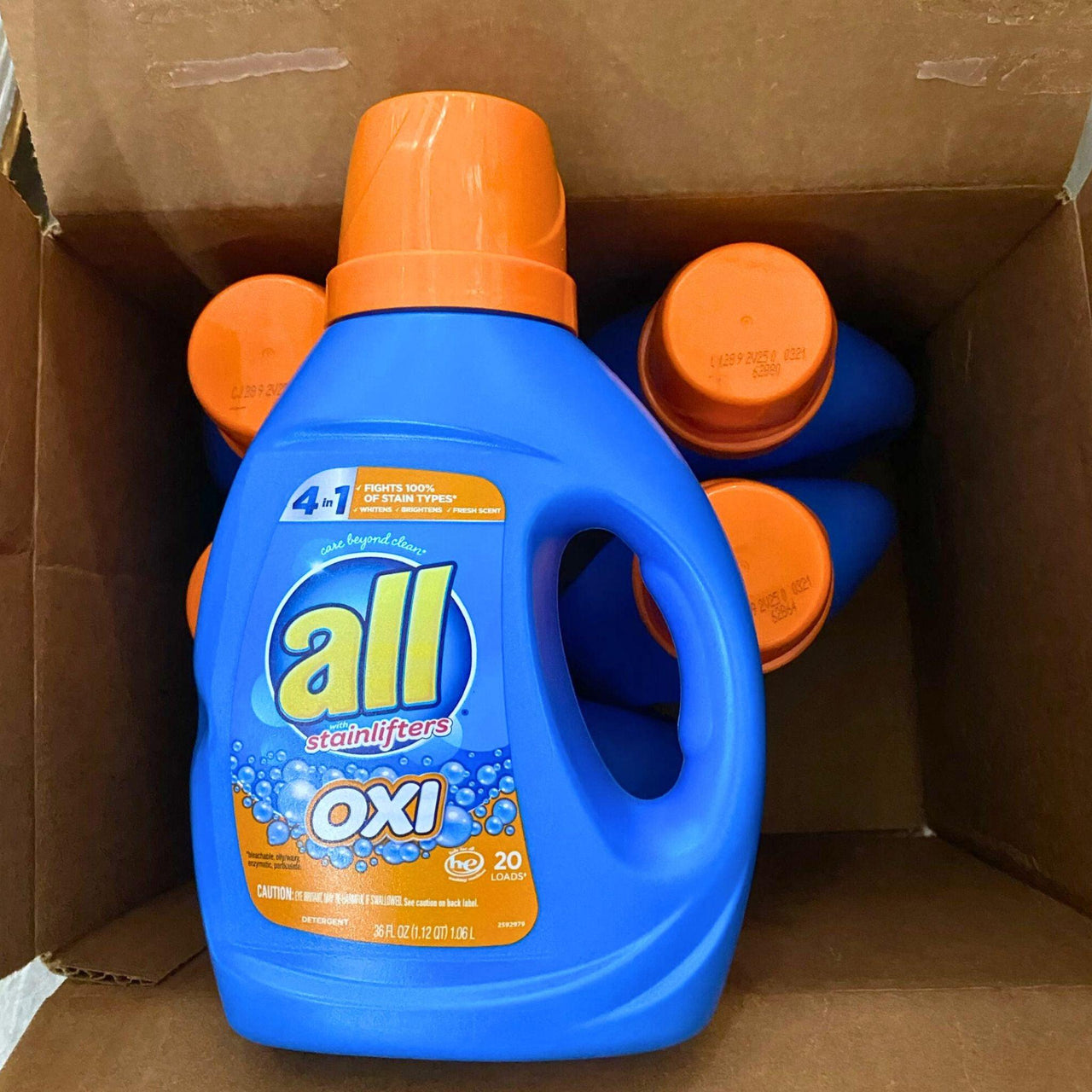 All With Stainlifters OXI Detergent 4-in-1 36OZ (18 Pcs Lot) - Discount Wholesalers Inc