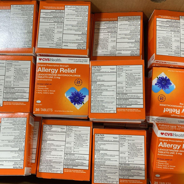 Allergy Relief Allergy Relief Levocetirizine Dihydrochloride Tablets (80 Pcs Lot) - Discount Wholesalers Inc