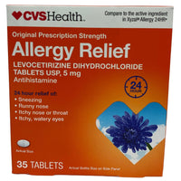 Thumbnail for Allergy Relief Allergy Relief Levocetirizine Dihydrochloride Tablets (80 Pcs Lot) - Discount Wholesalers Inc