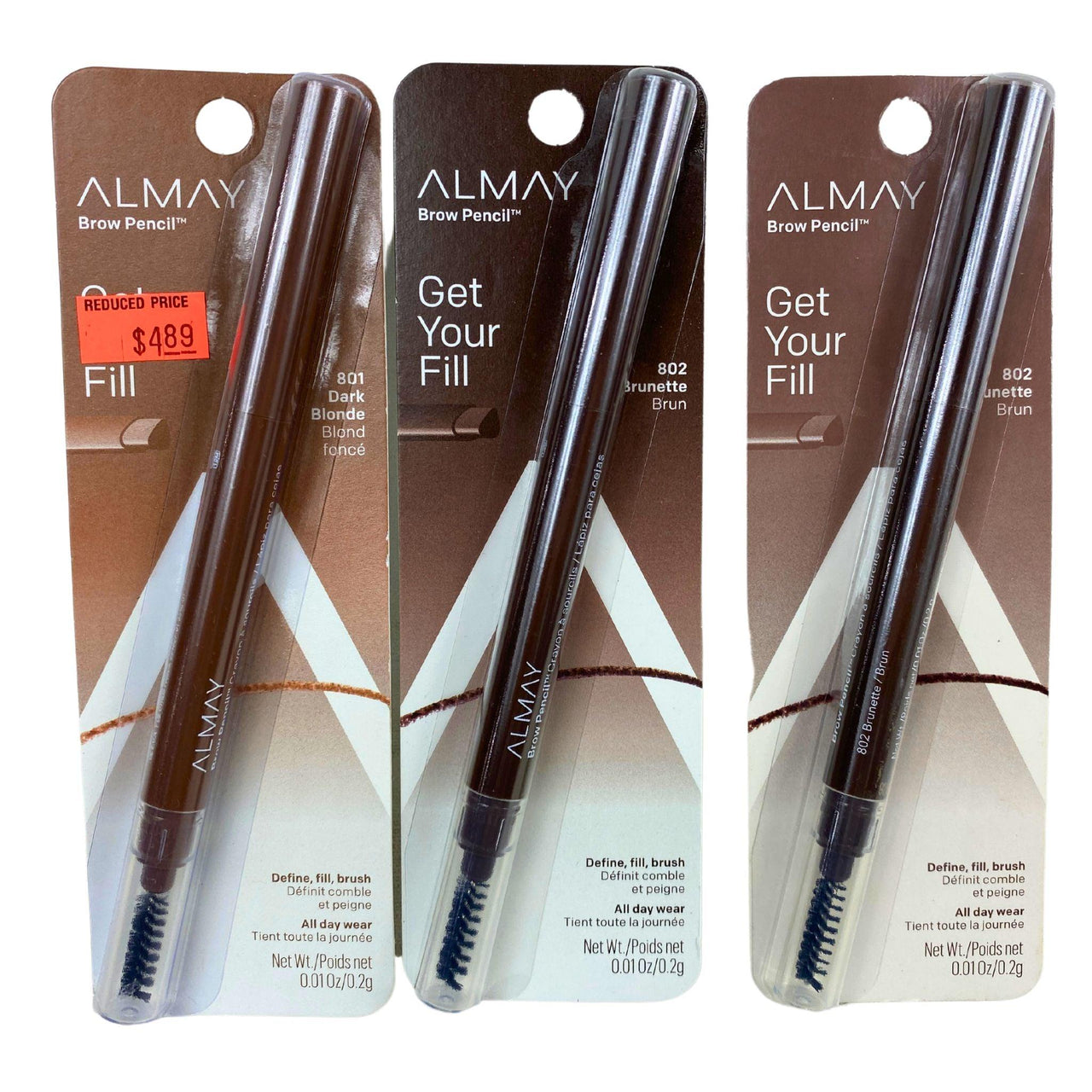 Almay Brow Pencil Get Your Fill Define 0.01oz Assorted Mix (50 Pcs Lot) - Discount Wholesalers Inc