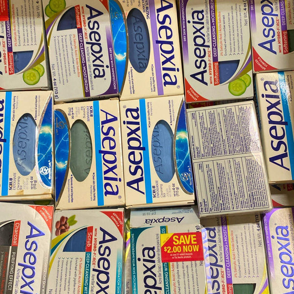 Asepxia Acne Bar Soap Assorted Mix 4OZ (40 Pcs Lot) - Discount Wholesalers Inc