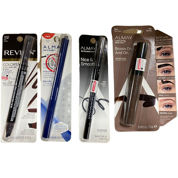 Assorted Almay Brow Color and Eyeliner Revlon Angled 2in1 Liner (70 Pcs Lot) - Discount Wholesalers Inc