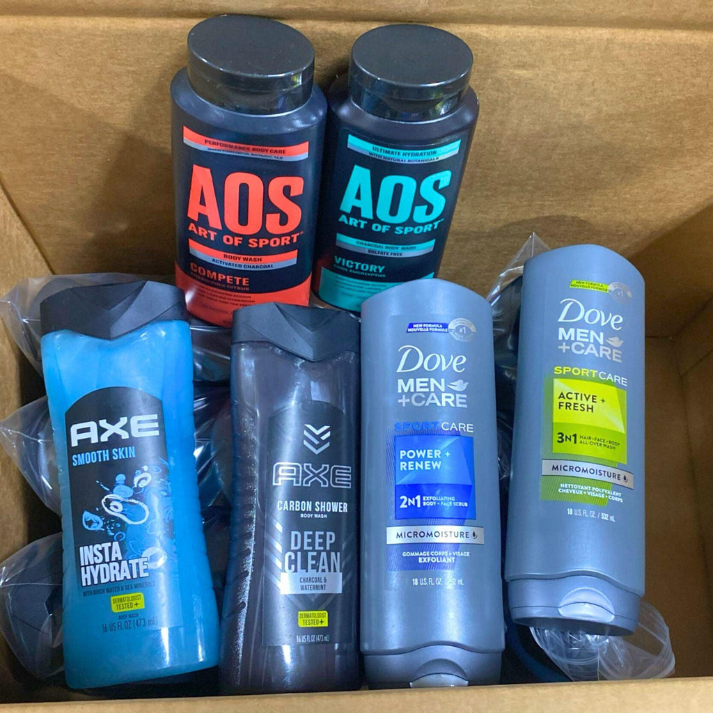 Assorted AOS and AXE Bodywash Mix (50 Pcs Lot) - Discount Wholesalers Inc