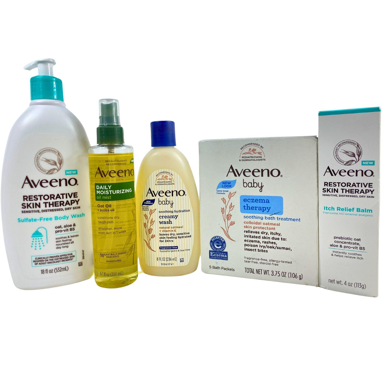 Assorted Aveeno HBA Products Assorted Sizes (35 Pcs Lot) - Discount Wholesalers Inc