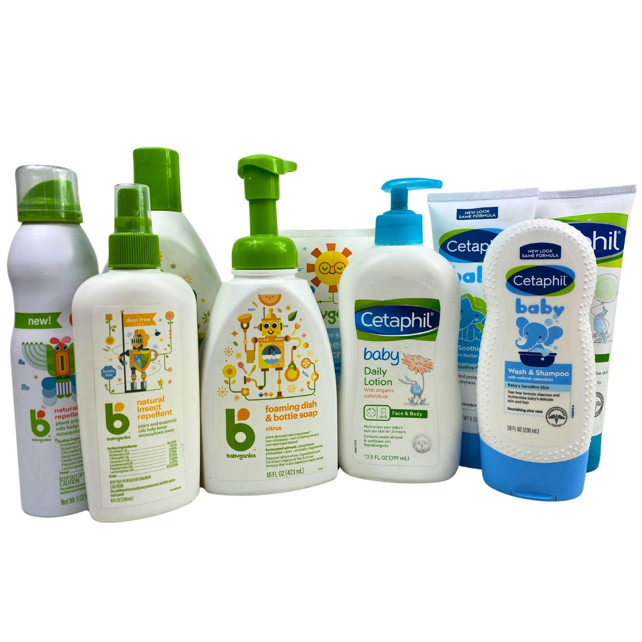 Assorted Baby Care Products Cetaphil Baby & Babyganics (30 Pcs Lot) - Discount Wholesalers Inc