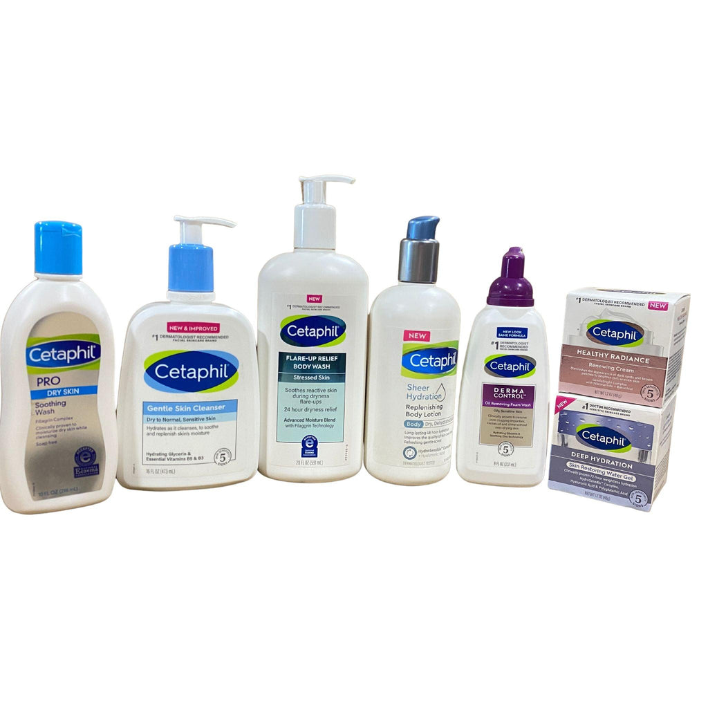 Assorted Cetaphil Face Wash, Cleansers, Body Wash & Body Lotion ( 40 Pcs Box ) - Discount Wholesalers Inc
