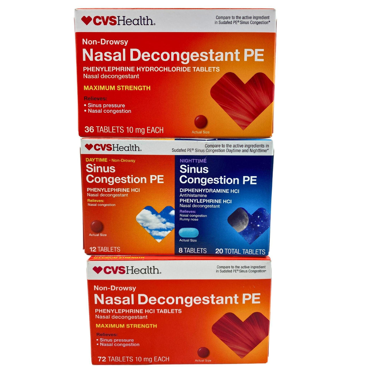 Assorted Decongestant Tablets Mix (50 Pcs Lot) - Discount Wholesalers Inc