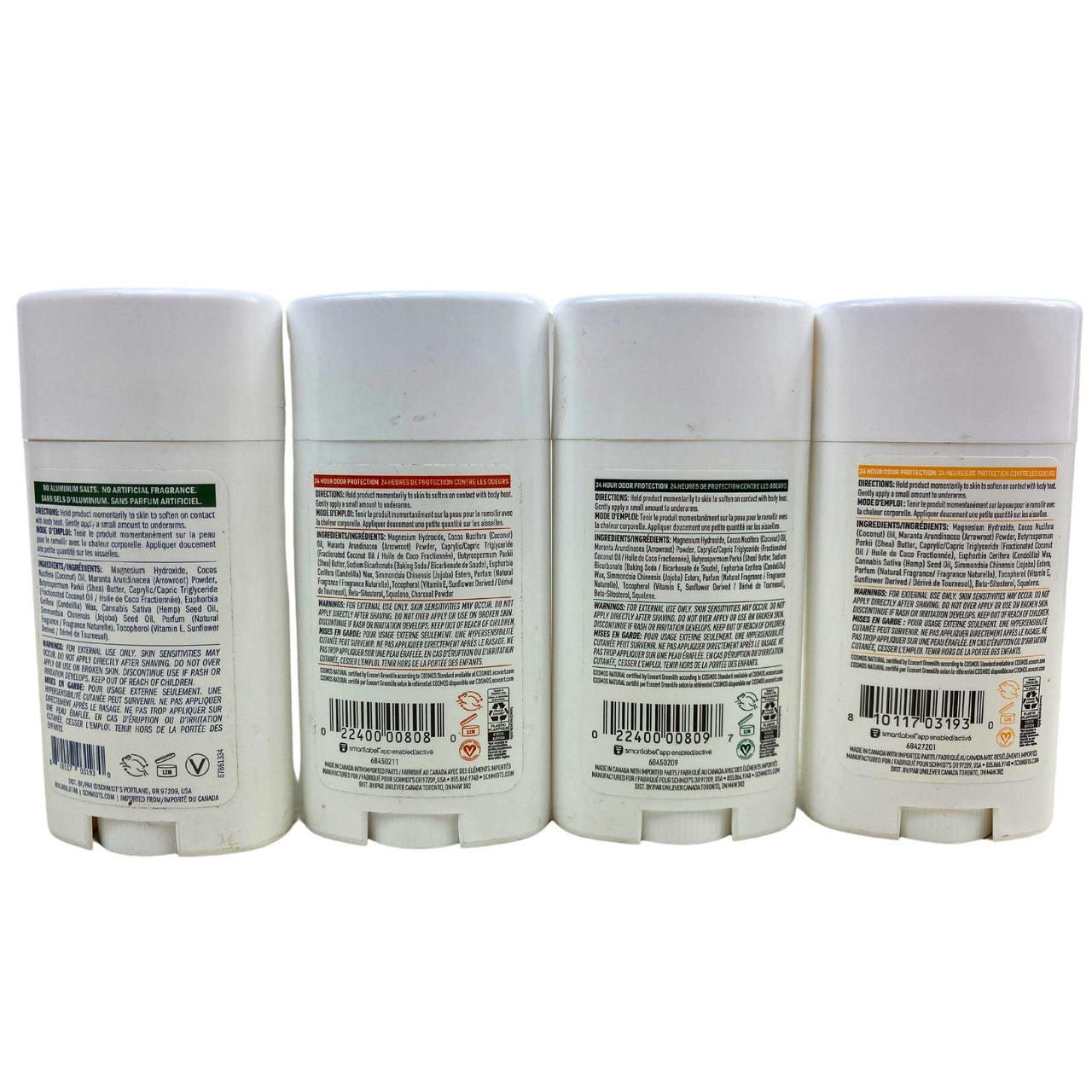 Assorted Schmidt's Deodorant Mix 2.65OZ (50 Pcs Lot) - Discount Wholesalers Inc