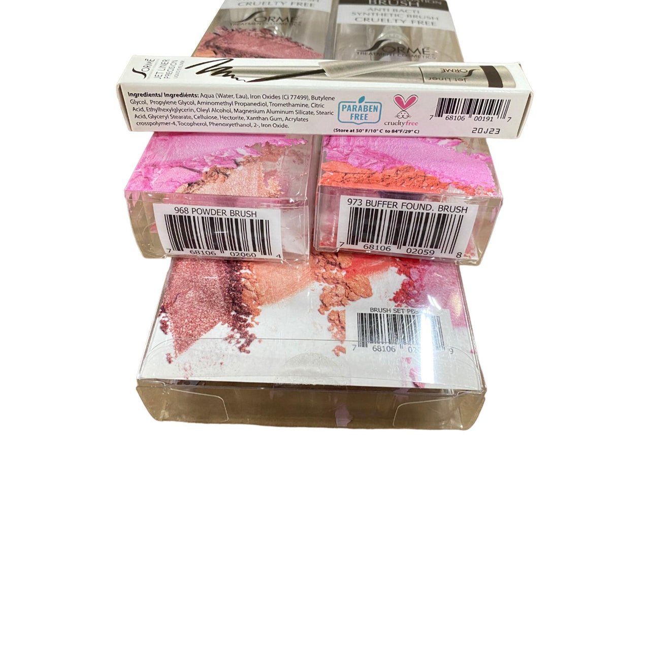 Assorted Sorme Cosmetics Palettes,Lip Products,Brushes (50 Pcs Box) - Discount Wholesalers Inc