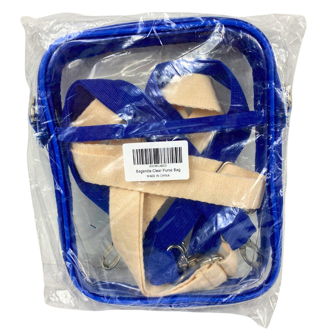 Bagentle Clear Purse Bag Blue (50 Pcs Lot) - Discount Wholesalers Inc