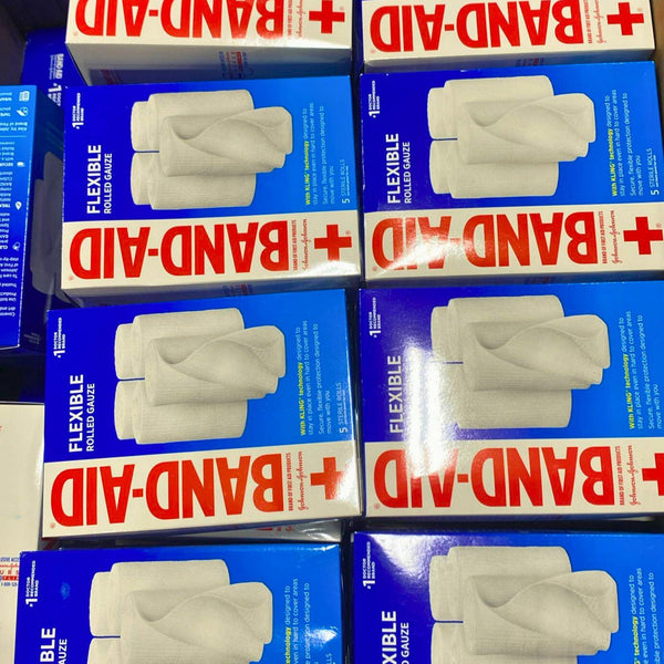Band-Aid Johnson + Johnson Flexible Rolled Gauze 5 Sterile Rolls (74 Pcs Lot) - Discount Wholesalers Inc